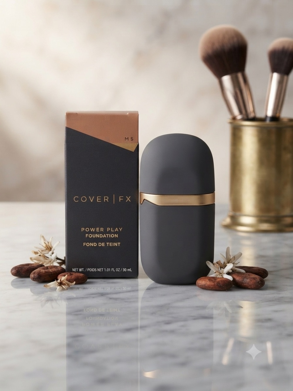 COVER FX Power Play Foundation - Slate Gray & Gold Accent